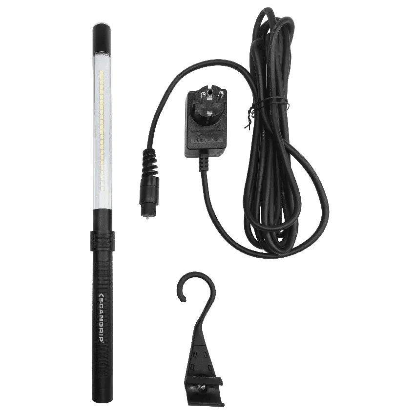 SCANGRIP LINE LIGHT C+R Inspektions Handlampe Akku oder Kabel 600/150 Lumen 03.5243