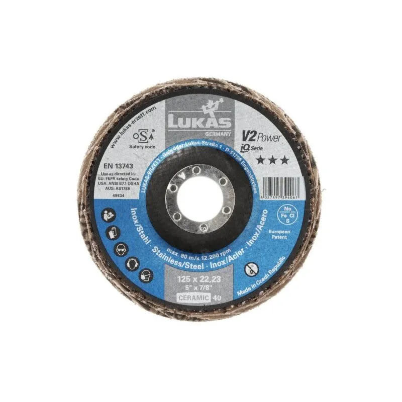 10 Stück Fächerscheibe V2 Power 178 mm Ceramic 40