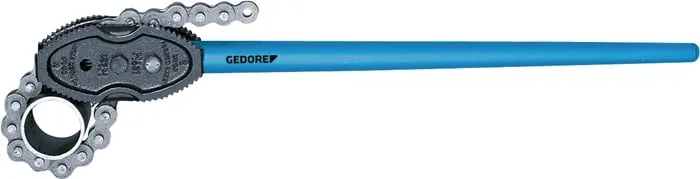 Kettenrohrzange 122 Gesamt-L.1090mm Spann-W.33-168mm f.Rohre 1-6 Zoll GEDORE