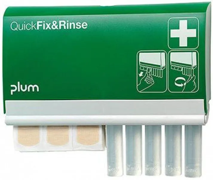plum QickFix u. Rinse Spender Pflaster und Ampullen