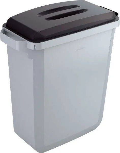 Wertstoffsammler 60l grauinkl. Deckel, schwarz