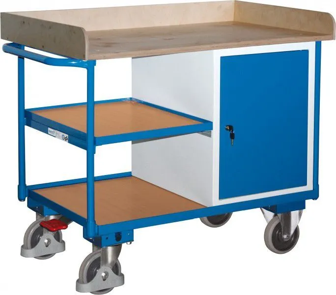 Variofit Werkstattwagen 400 kg 1 Schrank 3 Ladeflächen