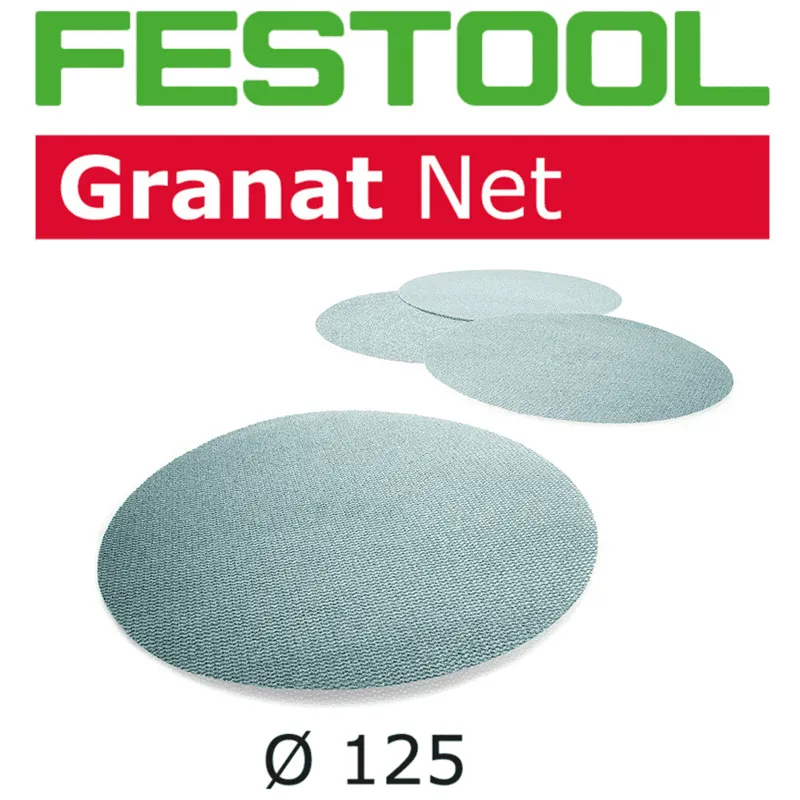 Festool Netzschleifmittel 125mm Granat Net Klett P80 - P320 für z.B. RO 125