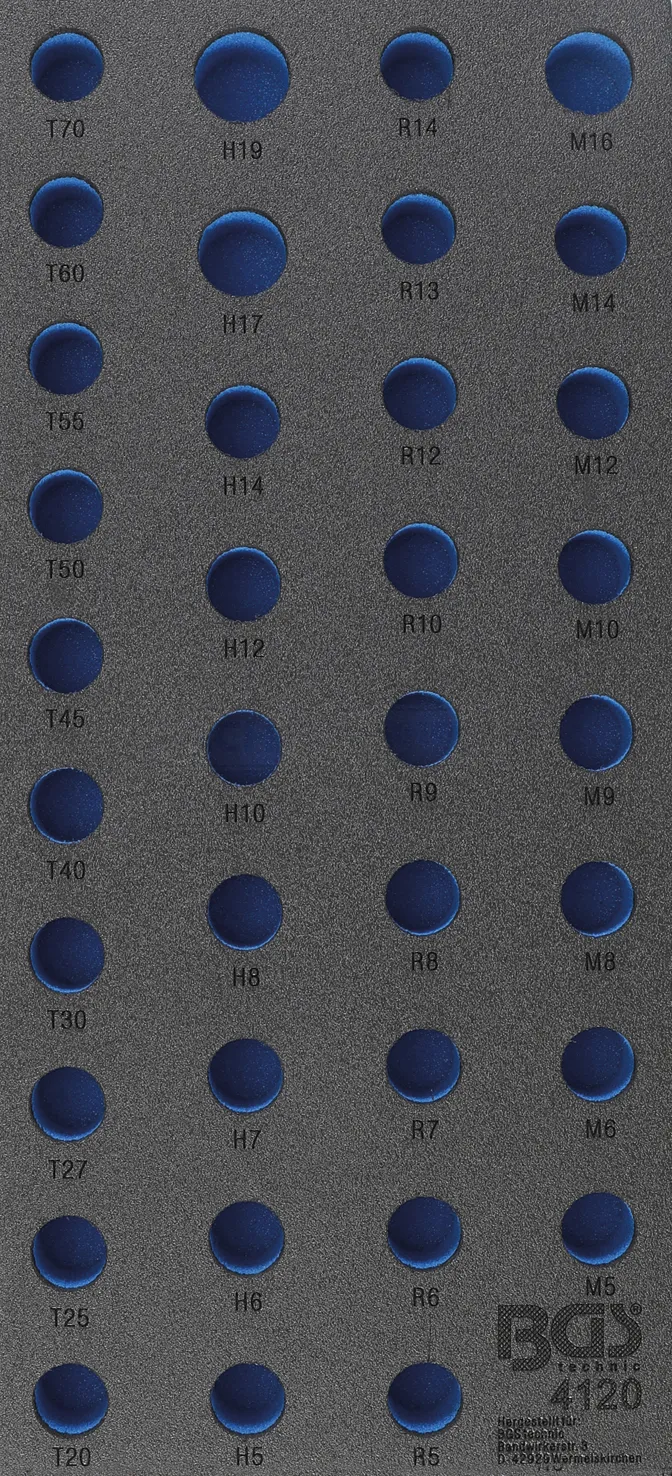 BGS Werkstattwageneinlage 1/3 | leer | für Art. 4120 – 4120-1