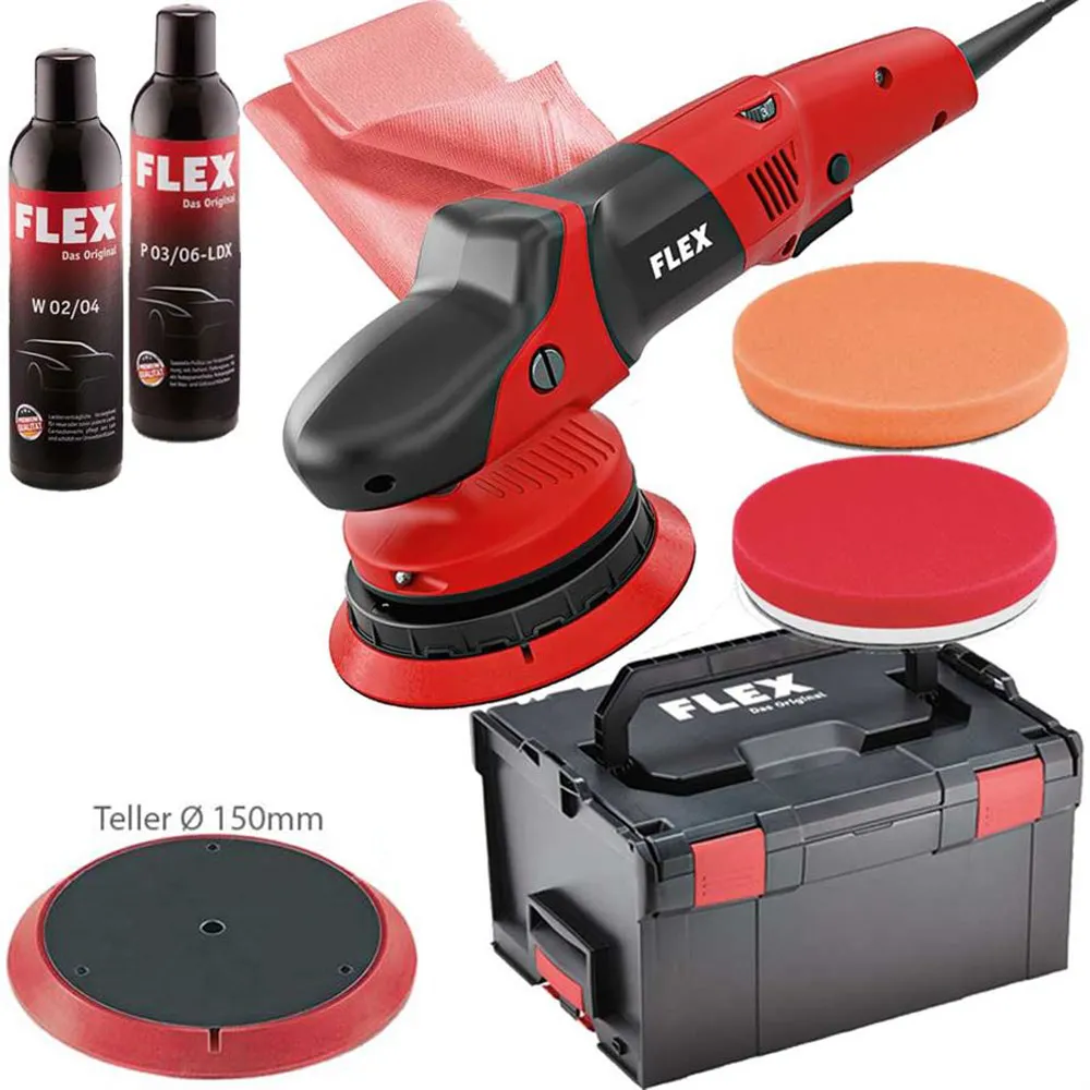 FLEX Exzenterpolierer XFE 7 15 150 447.110 15mm Hub im Set L BOXX viel Zubehör