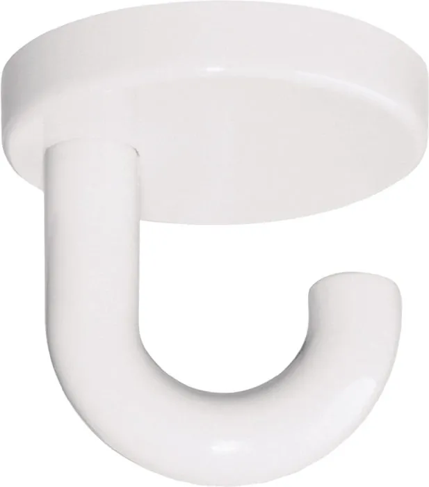 Einzelhaken 477.90.040 Unterkopfh.A.40mm PA 99 reinweiß H.40mm D.40mm HEWI