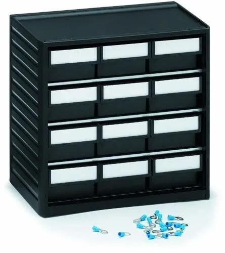 Treston ESD-Kleinteilemagazin T180xB310xH290mm, 12xGr.2