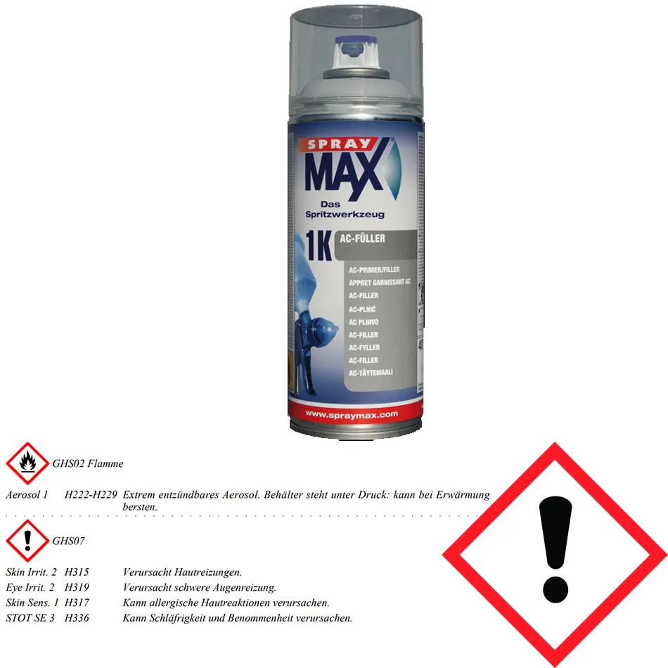 KWASNY SprayMax 1K Acryl AC-Füller dunkelgrau 680281