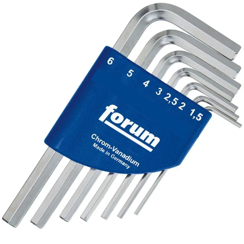 6kt-Schlüssel-Satz 7-teilig DIN911 1,5- 6 mm Halter FORUM