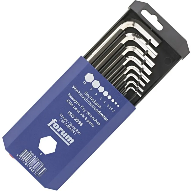 6kt-Schlüssel-Satz DIN911 2-10 mm 8-teilig Box FORUM