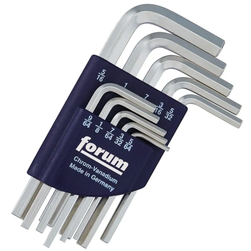 6kt-Schlüssel-Satz DIN911 5/64-5/16" Halter FORUM