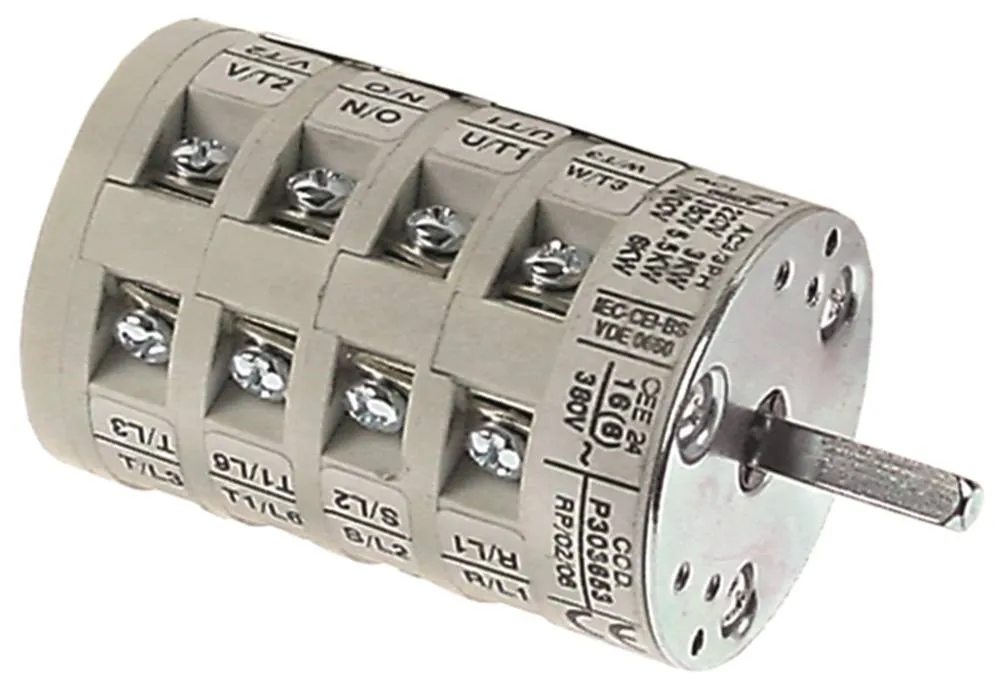 VM P303853 Drehschalter Achse ø 4x5x23mm Schraubanschluss 8 Gruppen 8