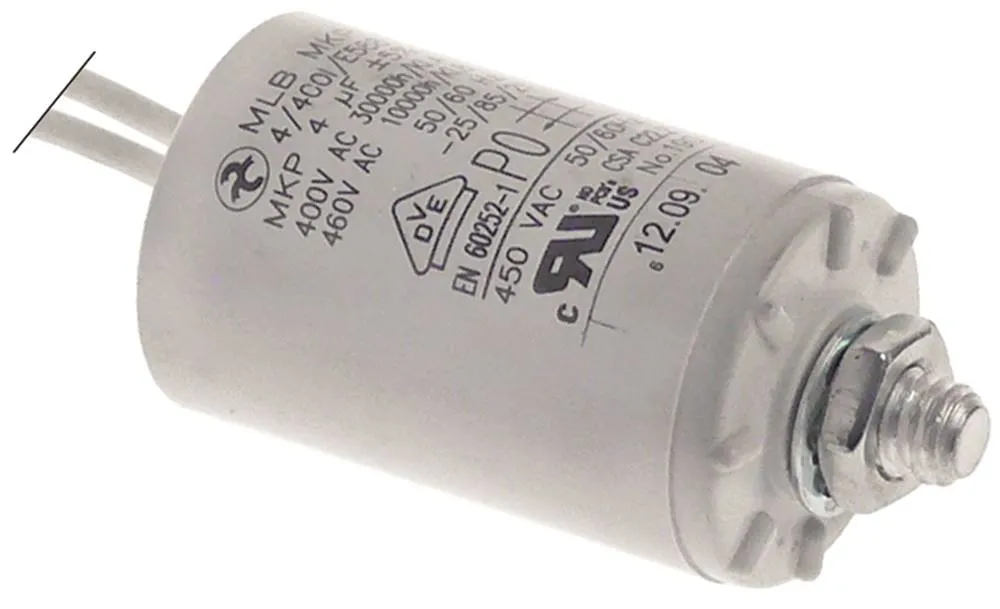 Williams Betriebskondensator Befestigung M8 ø 30mm 50/60Hz 4µF 450V