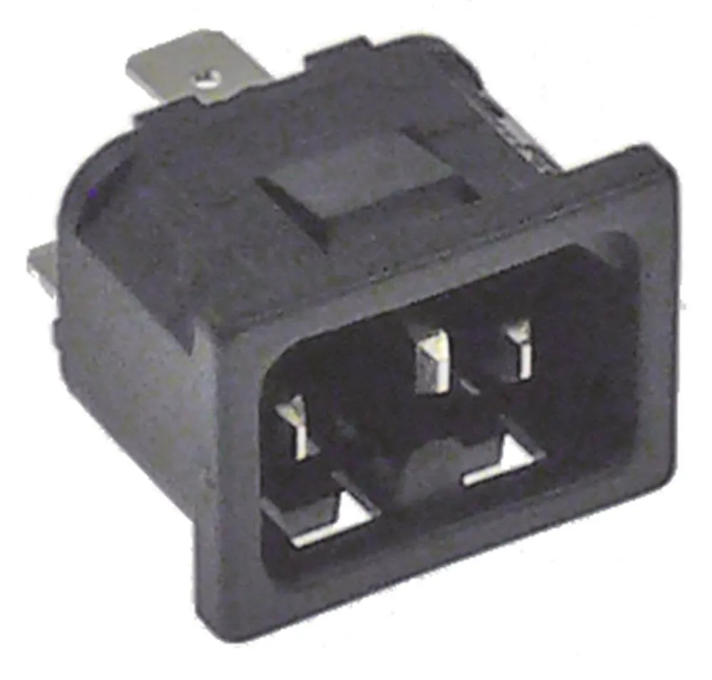 Warmgeräte-Stecker für Lükon aus Thermoplast C16 10A/250V T120