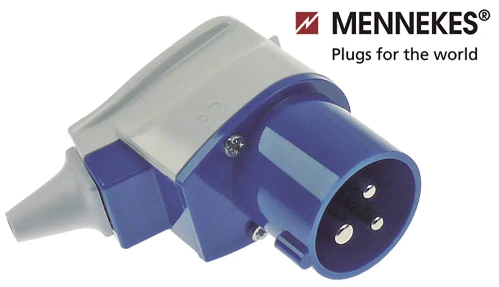 Winkelstecker 3-polig IP44 P+N+PE gewinkelt CEE 16A 230V 1,0-2,5 mm²