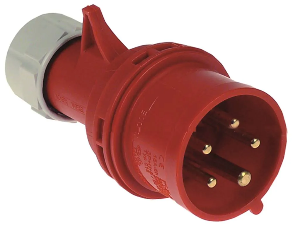Stecker für Krefft gerade IP44 3P+N+PE 5-polig CEE 16A 400V