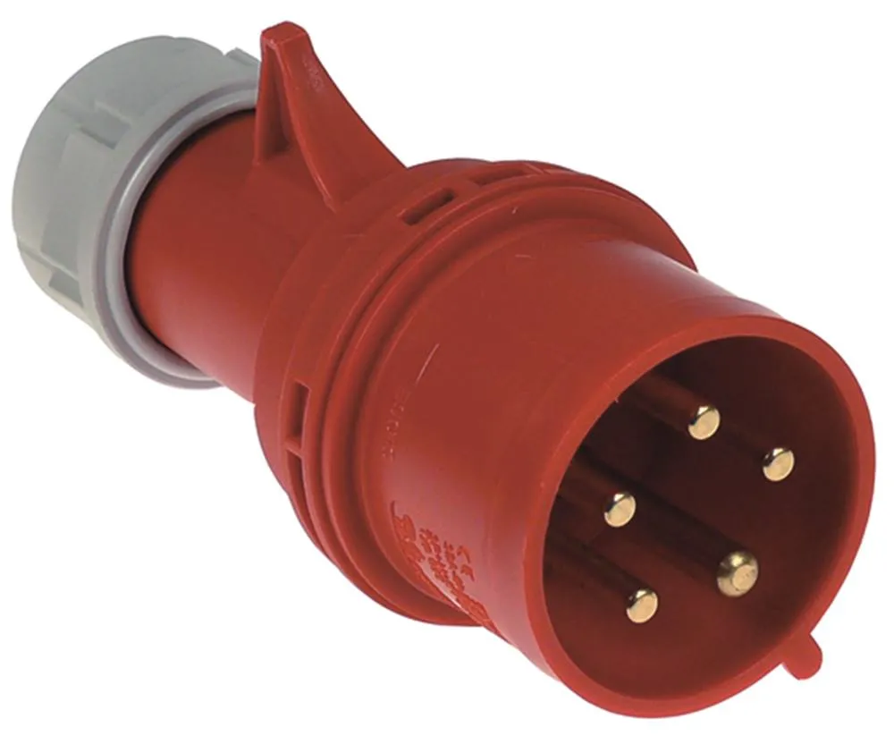 Stecker 3P+N+PE 5-polig gerade IP44 mit Phasenwender CEE 32A 400V