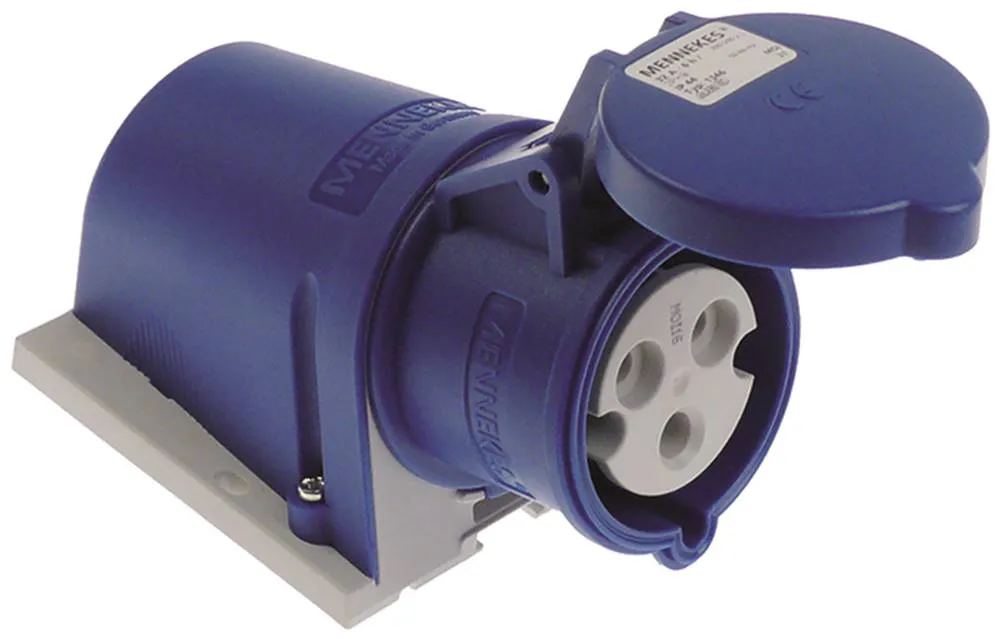 Steckdose 3-polig Wandausführung 2,5-6,0 mm² P+N+PE IP44 230V CEE 32A