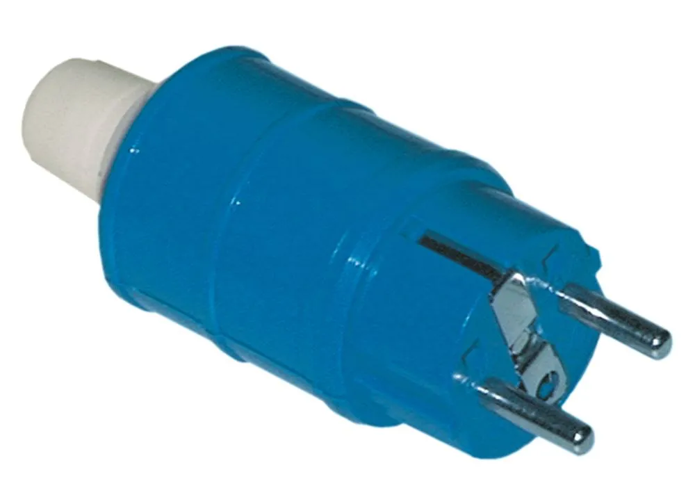 Stecker E+F 3-polig gerade P+N+PE D/F/B/I Thermoplast IP44 250V 16A