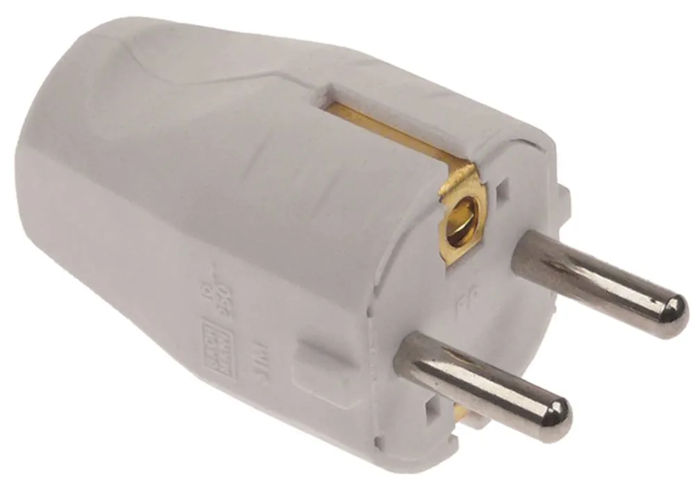 Stecker E+F 3-polig gerade P+N+PE D/F/B/I Thermoplast 250V 16A