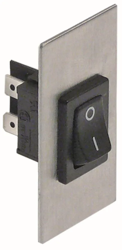 Wippenschalter für Polydor 230V 2NO Anschluss Flachstecker 4,8mm 10A