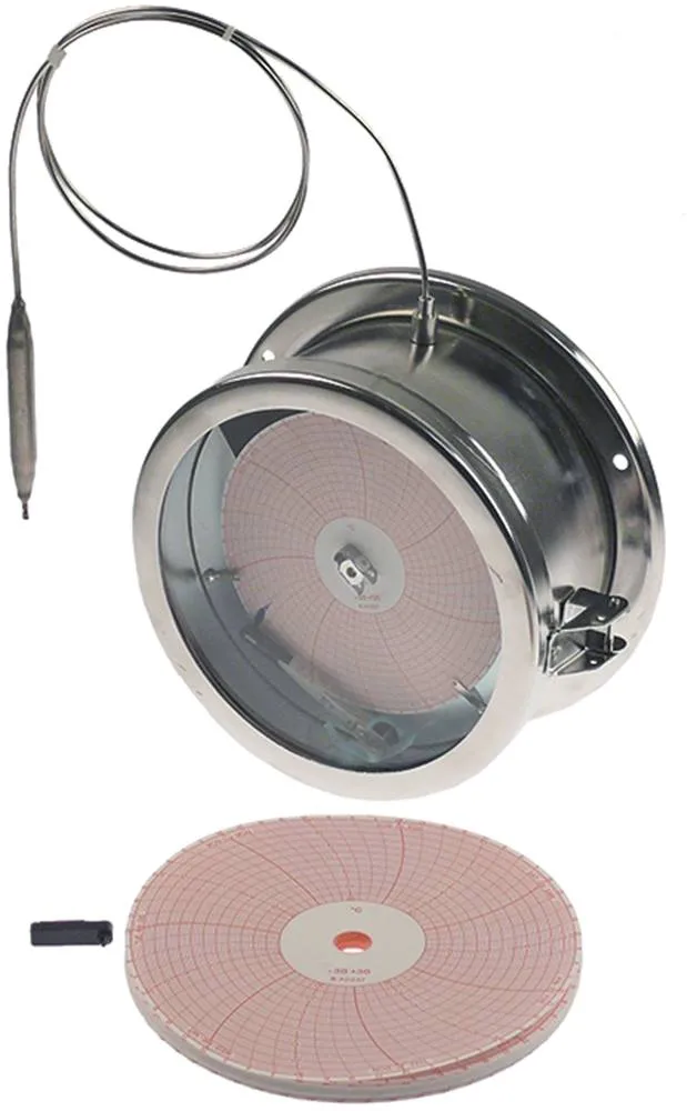 Temperaturschreiber -30 bis +30°C Kapillarrohrlänge 950mm 125mm