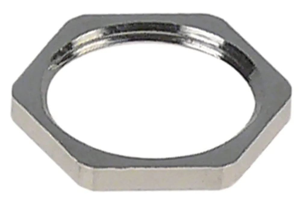 Charvet Mutter PG16 Höhe 3mm Messing vernickelt SW 26 vernickelt