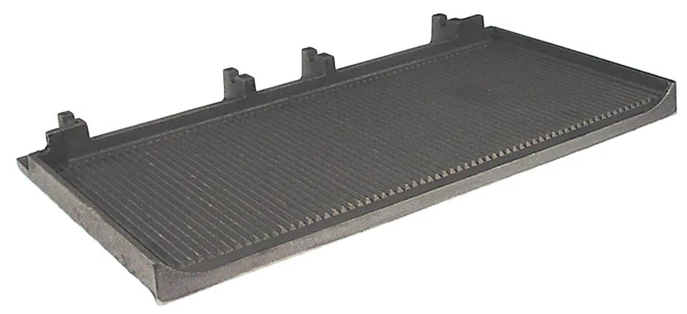 Roller-Grill Gussplatte für Klappgrill MAJESTIC gerillt Breite 300mm