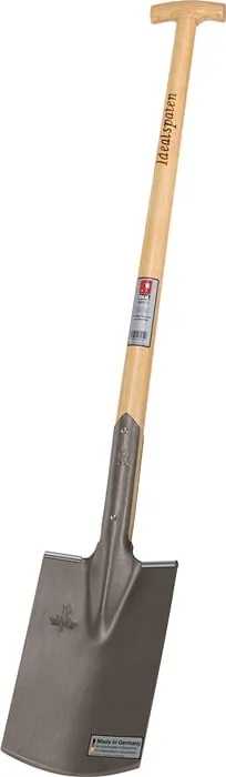 Bauspaten 285x185/180mm Gr.2 Gärtner Form m.Trittschutz u.Eschen-T-Stiel IDEAL