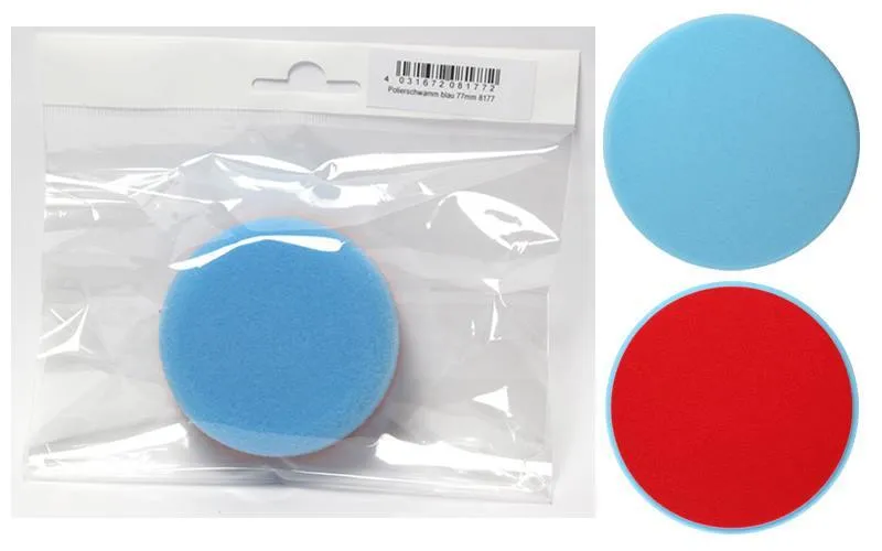 ROTWEISS Polierschwamm blau - fein - glatt 77 132 155 185 mm