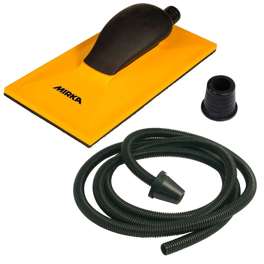 MIRKA Handblock 115 x 230 mm 32-Loch Klett gelb mit MIRKA Schlauch 4m 8391700111