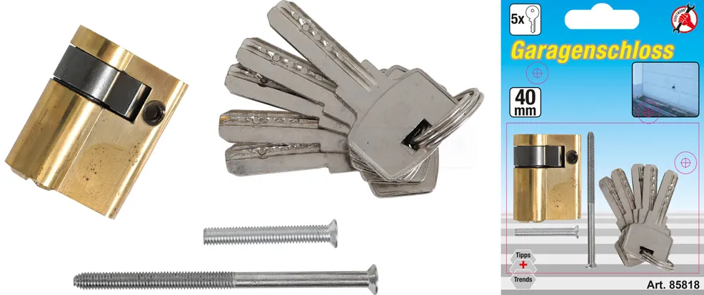 BGS DIY Garagentor-Schließzylinder | 40 mm – 85818