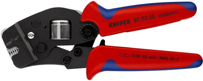 Crimpzange Gesamt-L.190mm 0,08-10,0 (AWG 28-7) mm² brün.Mehrkomp.-Hüllen KNIPEX