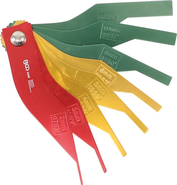 BGS Bremsbelag-Verschleißlehren-Satz | Aluminium | 8-tlg. – 9440