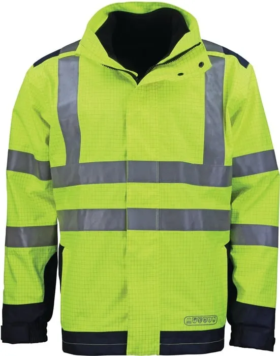 Wetter-,Flamm- u.Warnschutzjacke Gr.XXL gelb/blau ASATEX