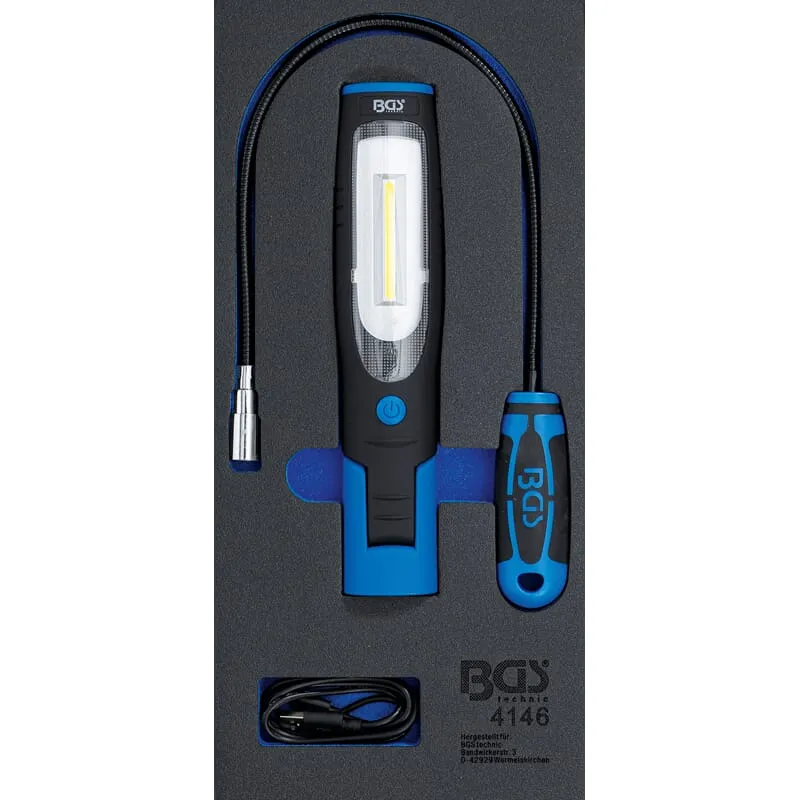 BGS 4146 Werkstattwageneinlage 1/3: Handlampe und