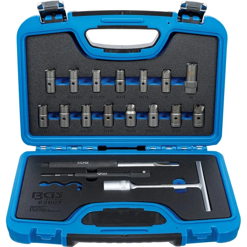 BGS 62607 Injektoren-Dichtsitz-Fräser-Satz, 19-tlg