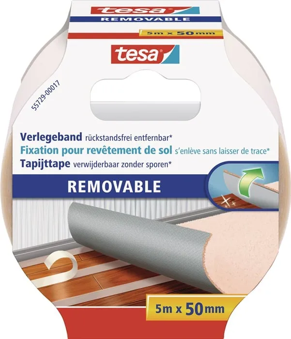 Doppelseitiges Verlegeband 55729 L.5m B.50mm Rl.TESA VE: 6St.