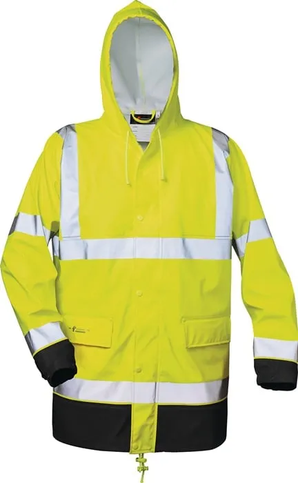 Warnschutz PU Regenjacke Manfred Gr.XXL gelb/schwarz