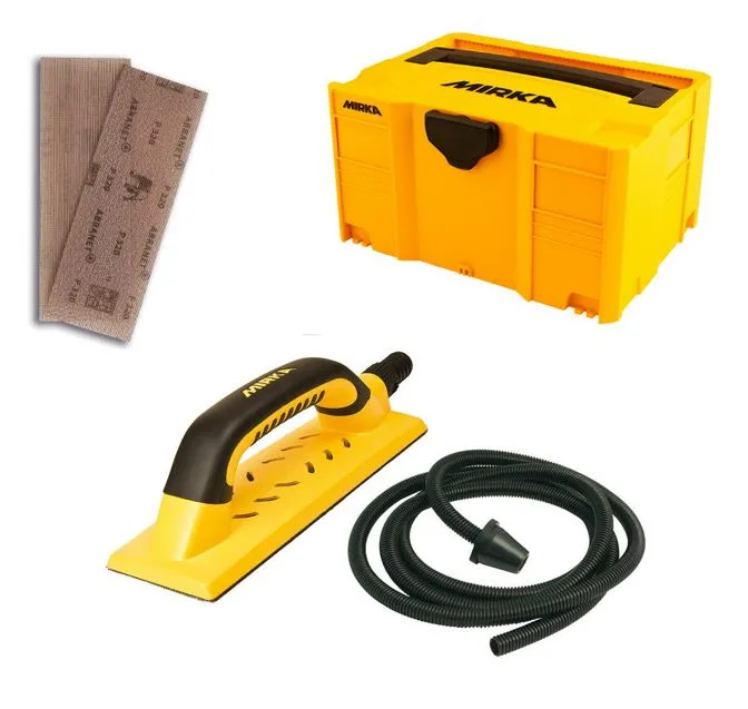 MIRKA Handblock Handy 80x230mm + Schlauch + Abranet KIT01HANDY im Systainer Case