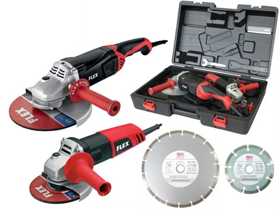 FLEX Winkelschleifer L2100 + L810 im Koffer 230mm/125mm + 2x DIA Trennscheibe