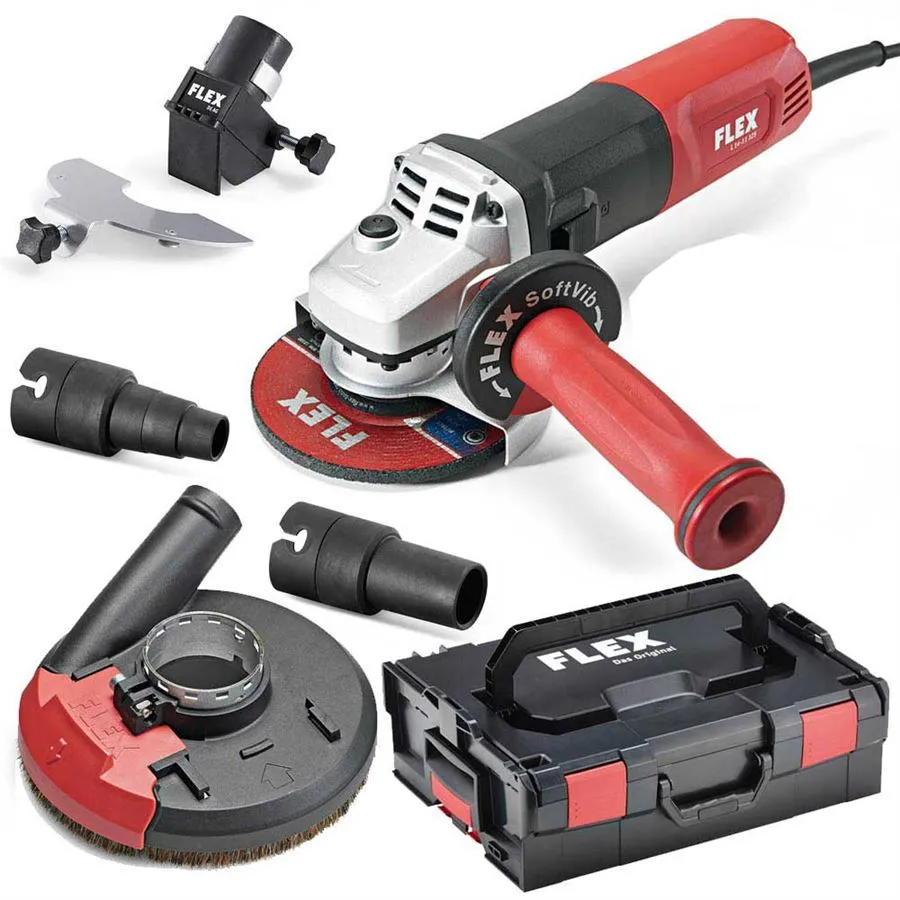 FLEX 125mm Winkelschleifer LE 14-11 L-BOXX AbsaugSet 457.469