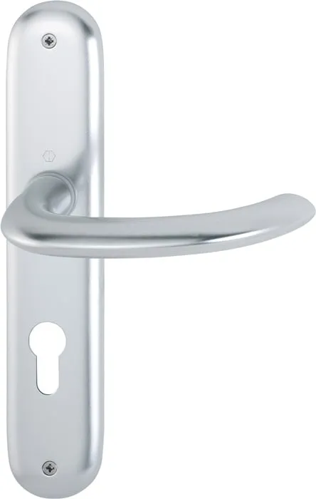 Langschildgarnitur Mar.1138/273P Alu.F1 PZ 72mm DIN L/R HOPPE