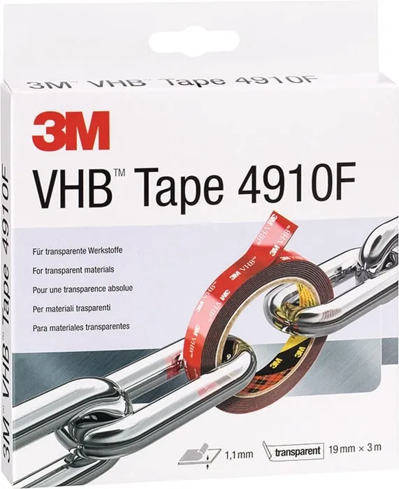 Montageband VHB Tape 4910F transp.L.3m B.19mm Rl.3M VE: 12St.