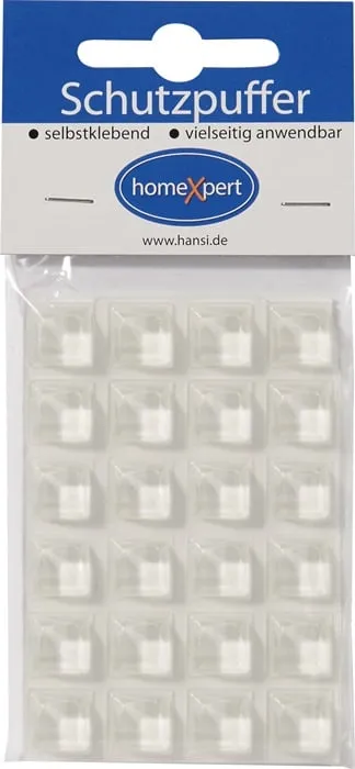 Schutzpuffer Clear 12,6mm Ku.transp.Quadrat selbstkl.