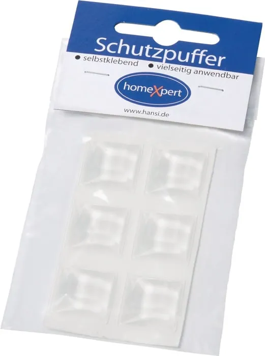 Schutzpuffer Clear 20,5mm Ku.transp.Quadrat selbstkl.