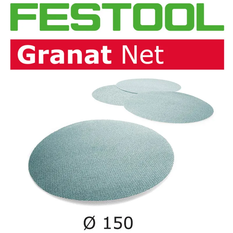 Festool Netzschleifmittel 150mm Granat Net Klett P80 - P400 für z.B. RO 150