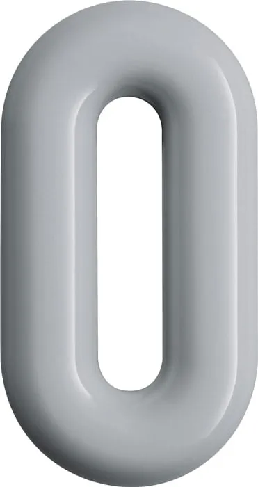 Hausnummer Ziffer 0 Spezial-Polyamid 90 tiefschwarz 165mm D.33mm HEWI