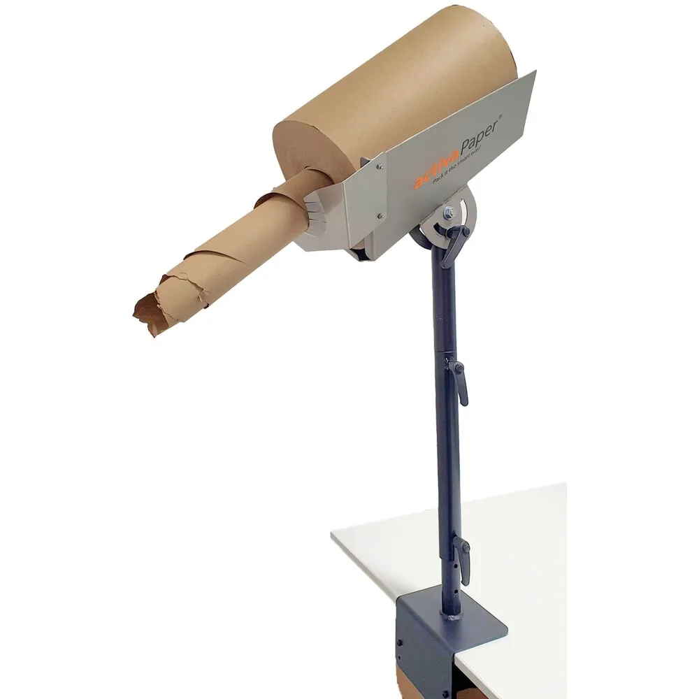 activaPaper® Papierpolstermaschine PA1500 für kleine Verpackungsmengen, manuell, Tisch- oder Bodenstativ, Kernlosrolle bis 70g²