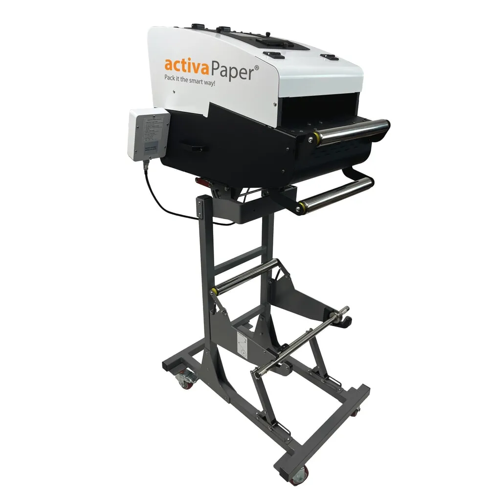 activaPaper® Papierpolstermaschine PA5000 für wechselnde Verpackungssituationen, elektrisch, Pedal/Touchscreen, Menge und Länge variabel einstellbar, Rolle von 70g² bis 120g²